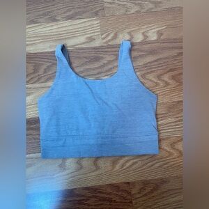 Nike Yoga Women Gray Tight Fit Athletic Sport Bra Dri-Fit Size S